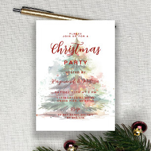 Weihnachtsbaum-Overlay für festes Wasserfarben Par Feiertagskarte