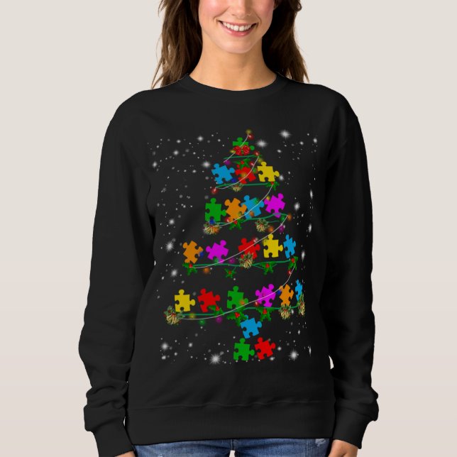 Weihnachtsbaum Pajama Matching Co Sweatshirt (Vorderseite)