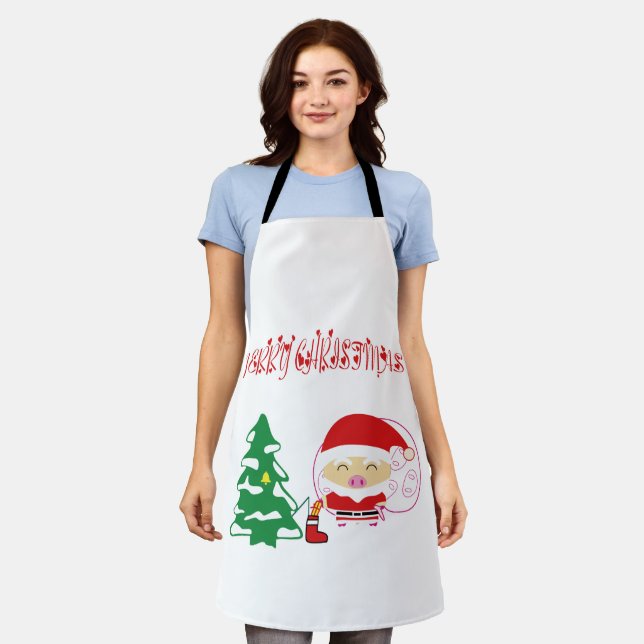 Weihnachtsbaum-Papier-Set Schürze (Getragen)