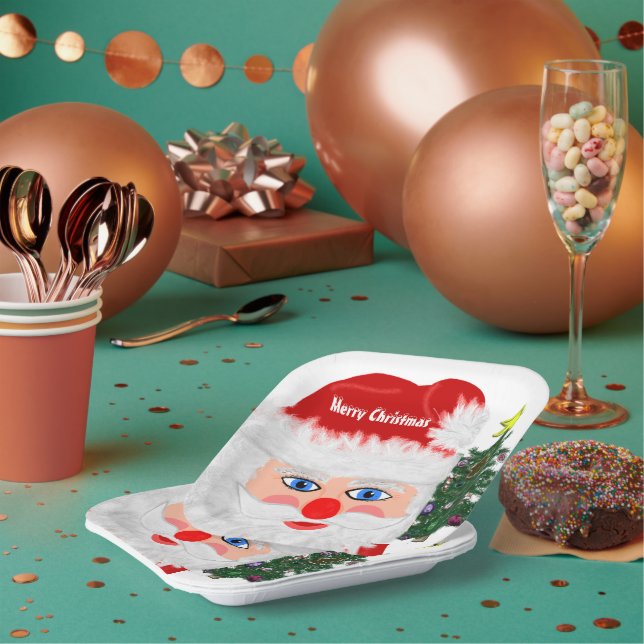 Weihnachtsbaum Pappteller (Multi)