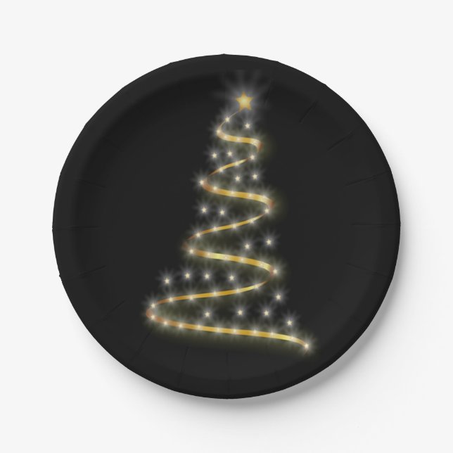 Weihnachtsbaum Pappteller (Vorderseite)