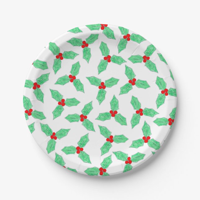 Weihnachtsbaum Pappteller (Vorderseite)