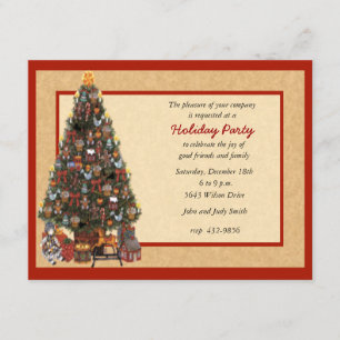 Weihnachtsbaum-Party Einladung