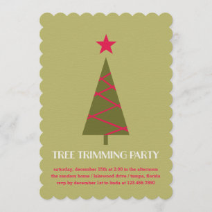 Weihnachtsbaum-Party Einladung