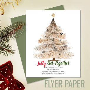 Weihnachtsbaum Party Einladung zusammenbringen Flyer