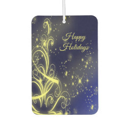 Weihnachtsbaum Party Gold Stars Navy Blue Holidays Autolufterfrischer