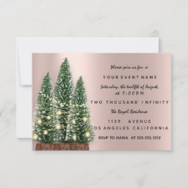 Weihnachtsbaum Party Rose Abendessen Einladung