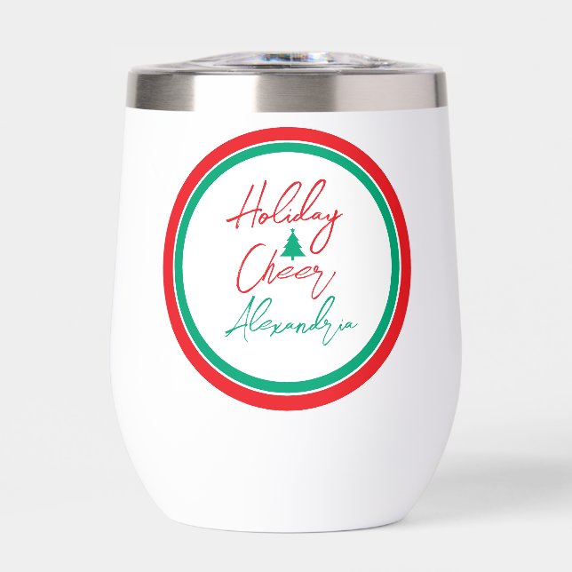 Weihnachtsbaum-Partygeschenk mit festlicher Schrif (Vorderseite)