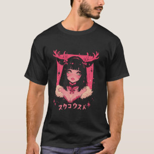 Weihnachtsbaum Pastel Anime Girl Waifu sweet Holid T-Shirt