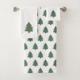 Weihnachtsbaum Pattern Badetuch Set