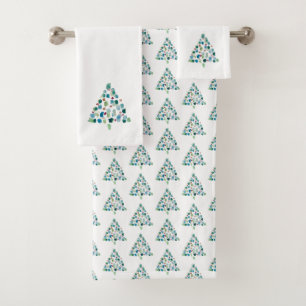 Weihnachtsbaum Pattern Badetuch Set