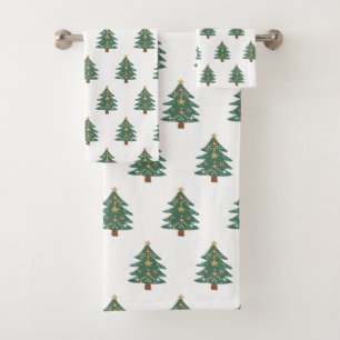 Weihnachtsbaum Pattern Badetuch Set