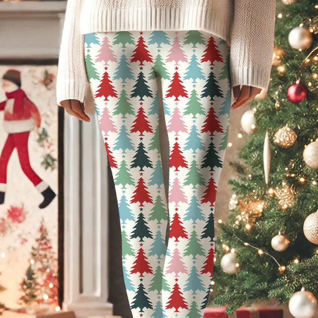 Weihnachtsbaum-Pattern-Urlaub in Multicolor Leggings (Von Creator hochgeladen)