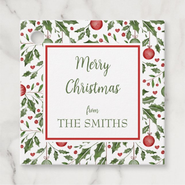 Weihnachtsbaum-Personalisierte Geschenktasten Geschenkanhänger (Vorderseite)