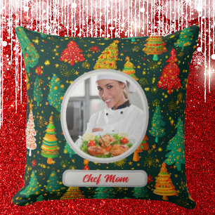 Weihnachtsbaum Personalisiertes Chef-Mutter-Foto Kissen