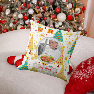 Weihnachtsbaum Personalisiertes Chef-Mutter-Foto Kissen