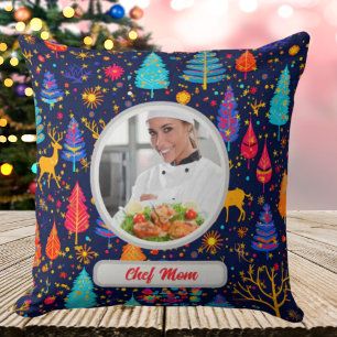 Weihnachtsbaum Personalisiertes Chef-Mutter-Foto Kissen