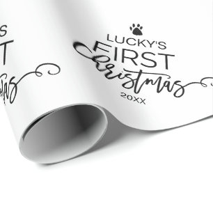 Weihnachtsbaum Pet's First Christmas Geschenkpapier