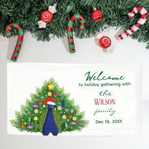 Weihnachtsbaum Pfau Familienfeier Banner