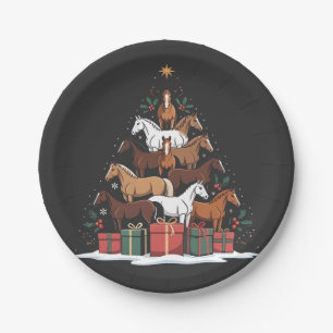 Weihnachtsbaum Pferdeküche Weihnachten Pappteller