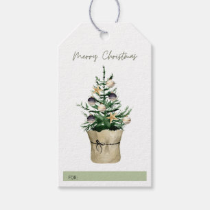 Weihnachtsbaum-Pflanze-Geschenkmarke Geschenkanhänger