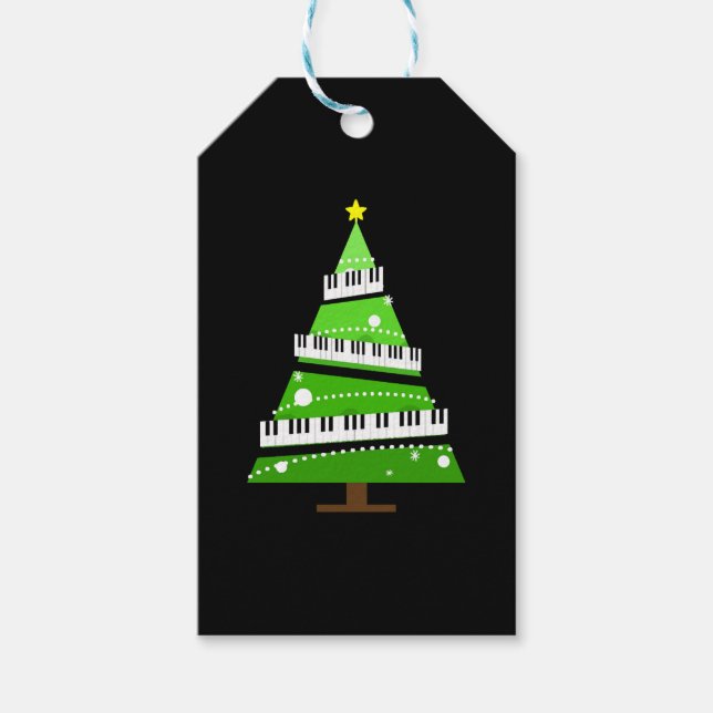 Weihnachtsbaum Piano Teacher Geschenk Geschenkanhänger (Vorderseite)
