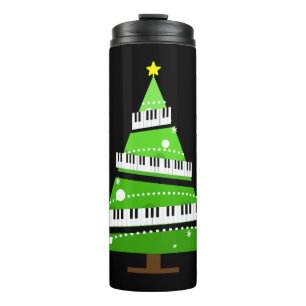 Weihnachtsbaum Piano Teacher Geschenk Thermosbecher