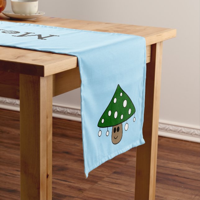 Weihnachtsbaum-Pilztisch-Runner Kurzer Tischläufer (Beispiel)