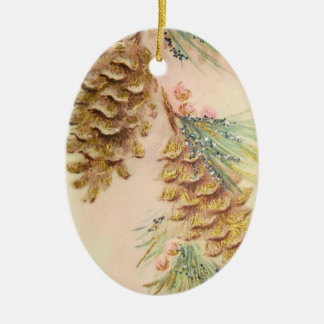 Weihnachtsbaum Pinecones Sparkle Vintag aussehen Keramik Ornament