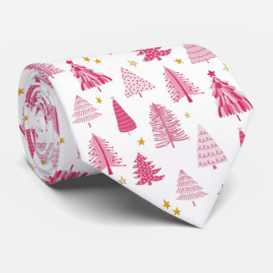 Weihnachtsbaum Pink Christmas Holiday Krawatte