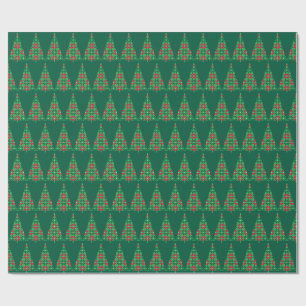 Weihnachtsbaum-Pixelkunst-Geschenkpapier Geschenkpapier
