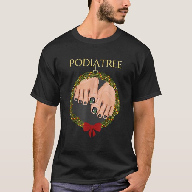 Weihnachtsbaum Podiatrist Foot Medical wie T-Shirt (Vorderseite)