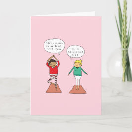 Weihnachtsbaum-Pose | Funny Yoga Christmas Card Feiertagskarte
