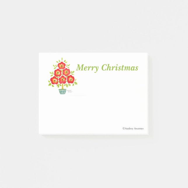Weihnachtsbaum Post-it Notes Blume Tree Post-it Klebezettel (Vorderseite)