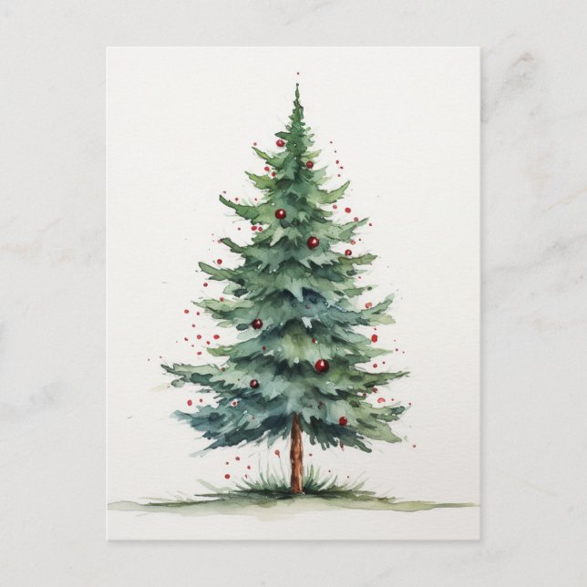 Weihnachtsbaum Postkarte (Vorderseite)