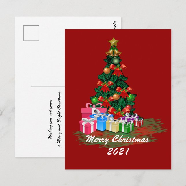 Weihnachtsbaum Postkarte (Vorne/Hinten)