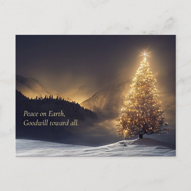 Weihnachtsbaum Postkarte (Vorderseite)