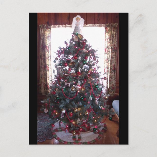 Weihnachtsbaum Postkarte (Vorderseite)