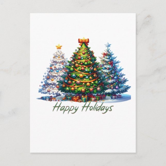 Weihnachtsbaum Postkarte (Vorderseite)