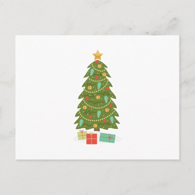 Weihnachtsbaum Postkarte (Vorderseite)