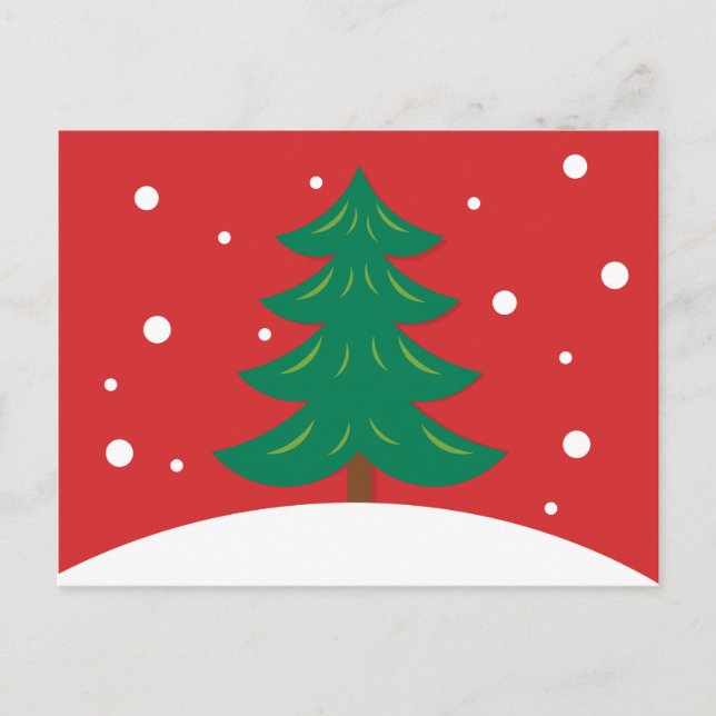 Weihnachtsbaum Postkarte (Vorderseite)