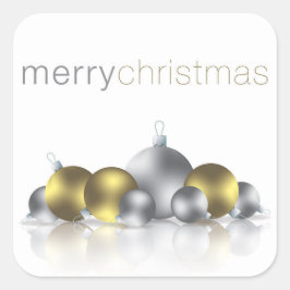 Weihnachtsbaum Quadratischer Aufkleber