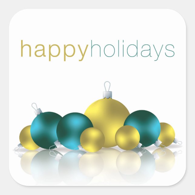 Weihnachtsbaum Quadratischer Aufkleber (Vorderseite)