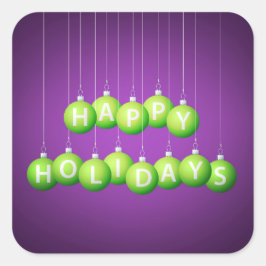 Weihnachtsbaum Quadratischer Aufkleber