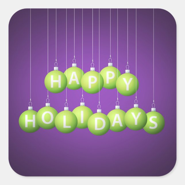 Weihnachtsbaum Quadratischer Aufkleber (Vorderseite)