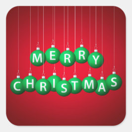 Weihnachtsbaum Quadratischer Aufkleber