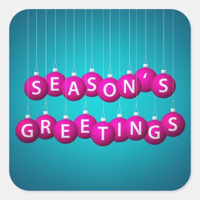 Weihnachtsbaum Quadratischer Aufkleber (Vorderseite)