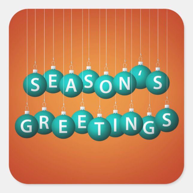 Weihnachtsbaum Quadratischer Aufkleber (Vorderseite)