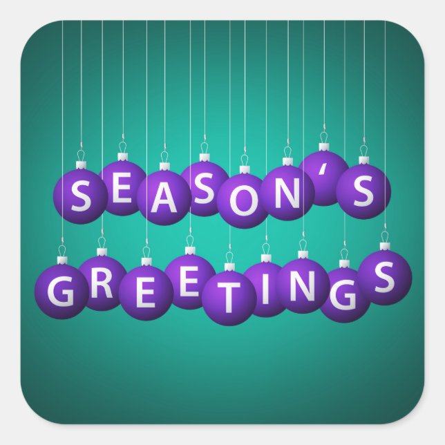 Weihnachtsbaum Quadratischer Aufkleber (Vorderseite)