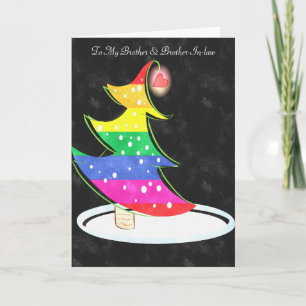 Weihnachtsbaum Rainbow Feiertagskarte